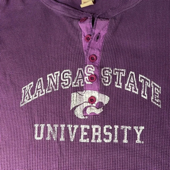 IZOD Kansas State University KSU Wildcats waffle Henley - Picture 3 of 10